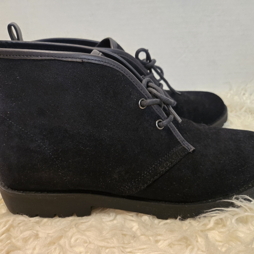 Coach Chukka Black Boots Suede‎ Leather Men’s 110 - Picture 10 of 12